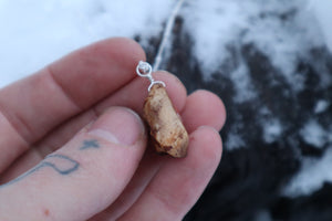 Red Fox Tibia and Sunstone Necklace