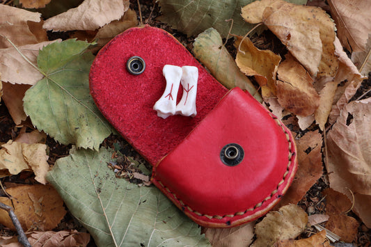 Mountain Lion Bone Divination Set - Red and Yellow