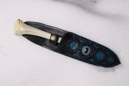 Damascus Whitetail Fawn Eye Knife