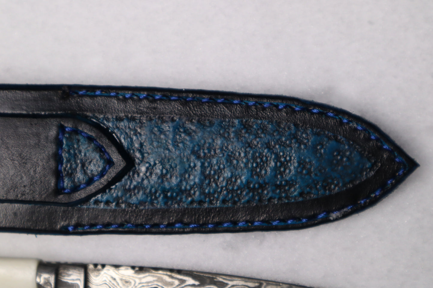 Damascus Whitetail Fawn Eye Knife