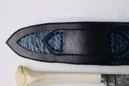 Damascus Whitetail Fawn Eye Knife
