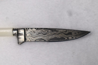 Damascus Whitetail Fawn Eye Knife