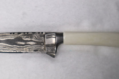 Damascus Whitetail Fawn Eye Knife