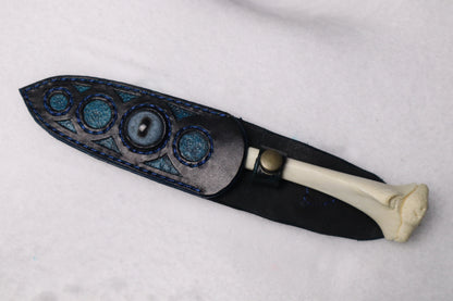 Damascus Whitetail Fawn Eye Knife