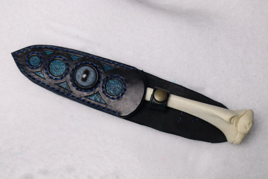 Damascus Whitetail Fawn Eye Knife