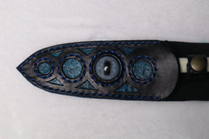 Damascus Whitetail Fawn Eye Knife