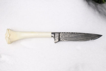 Damascus Whitetail Fawn Eye Knife