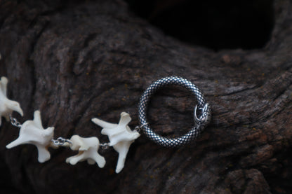Fluid Red Fox Tail Articulation with Ouroboros Ring