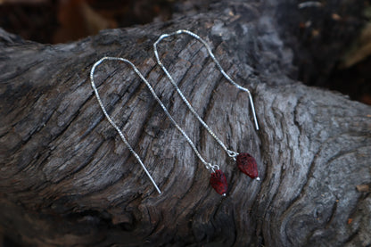 Parakeet Heart Earrings - .925 Silver