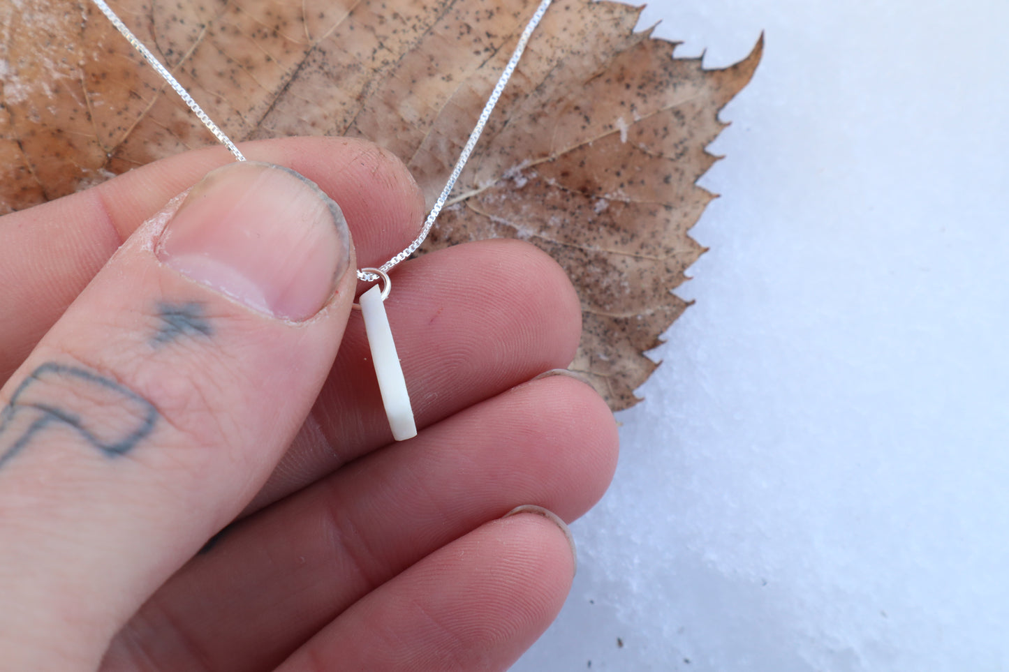 Red Fox Tibia Slice Necklace