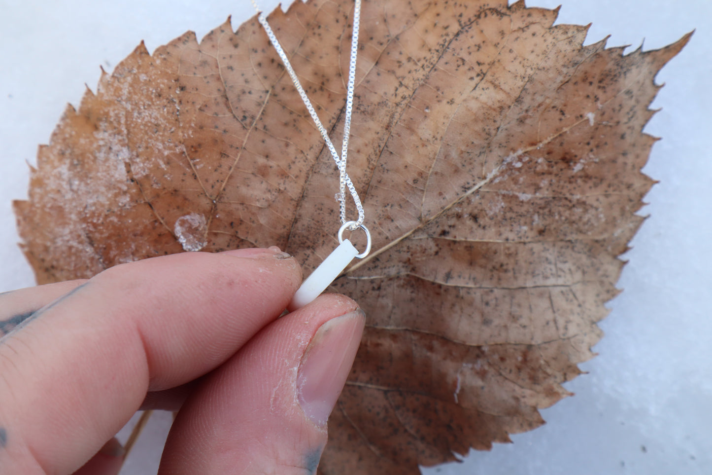 Red Fox Tibia Slice Necklace