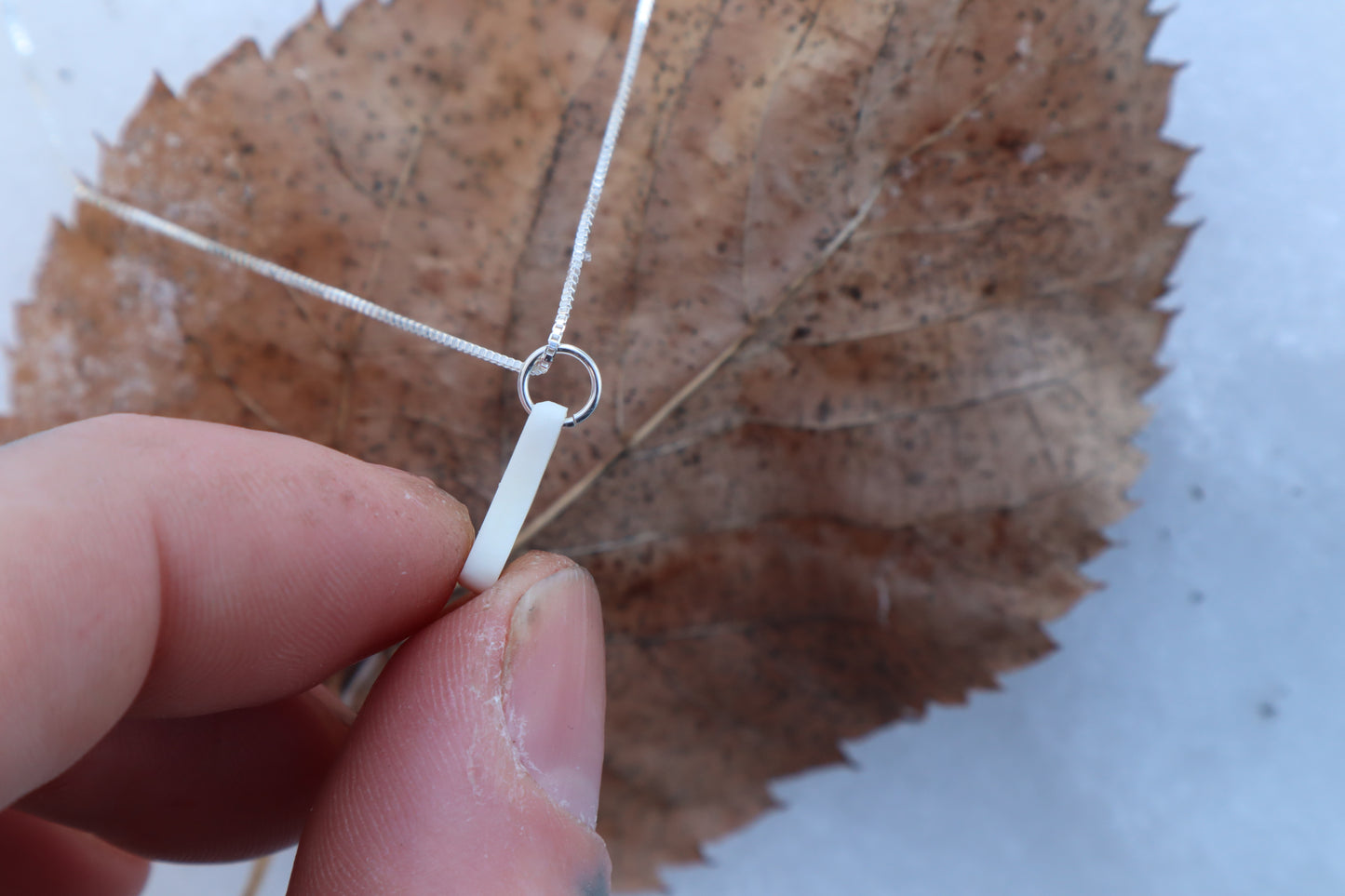 Red Fox Tibia Slice Necklace