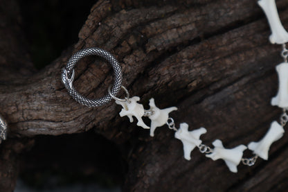 Fluid Red Fox Tail Articulation with Ouroboros Ring