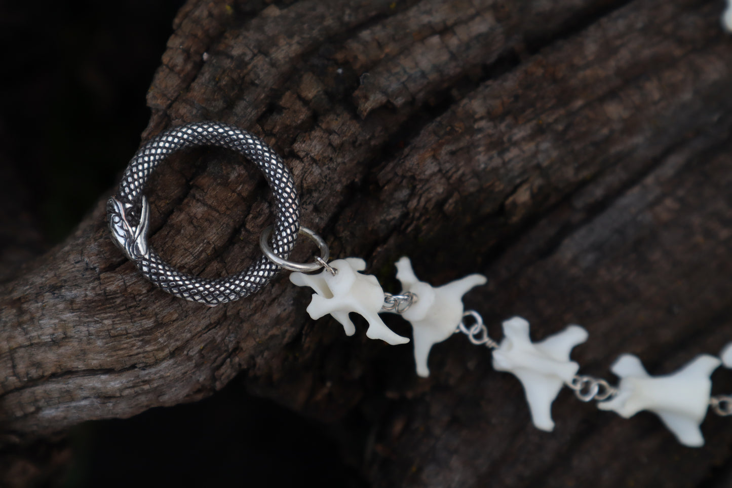 Fluid Red Fox Tail Articulation with Ouroboros Ring