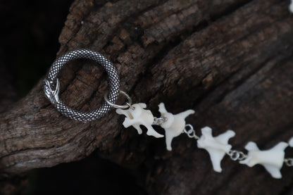 Fluid Red Fox Tail Articulation with Ouroboros Ring