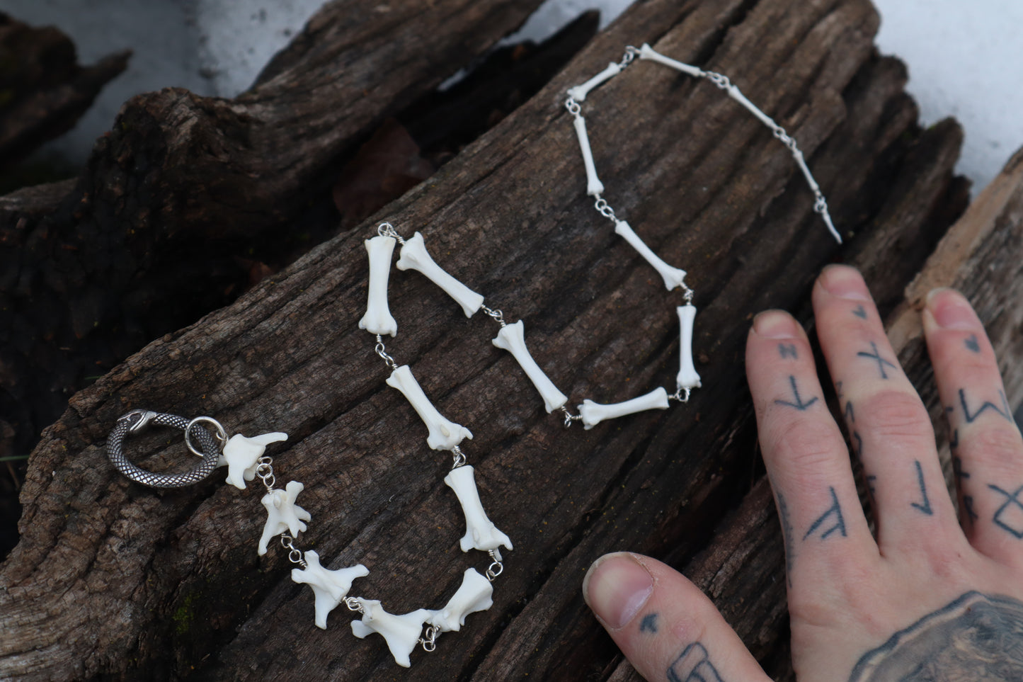 Fluid Red Fox Tail Articulation with Ouroboros Ring
