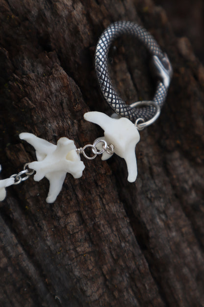 Fluid Red Fox Tail Articulation with Ouroboros Ring