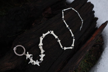 Fluid Red Fox Tail Articulation with Ouroboros Ring