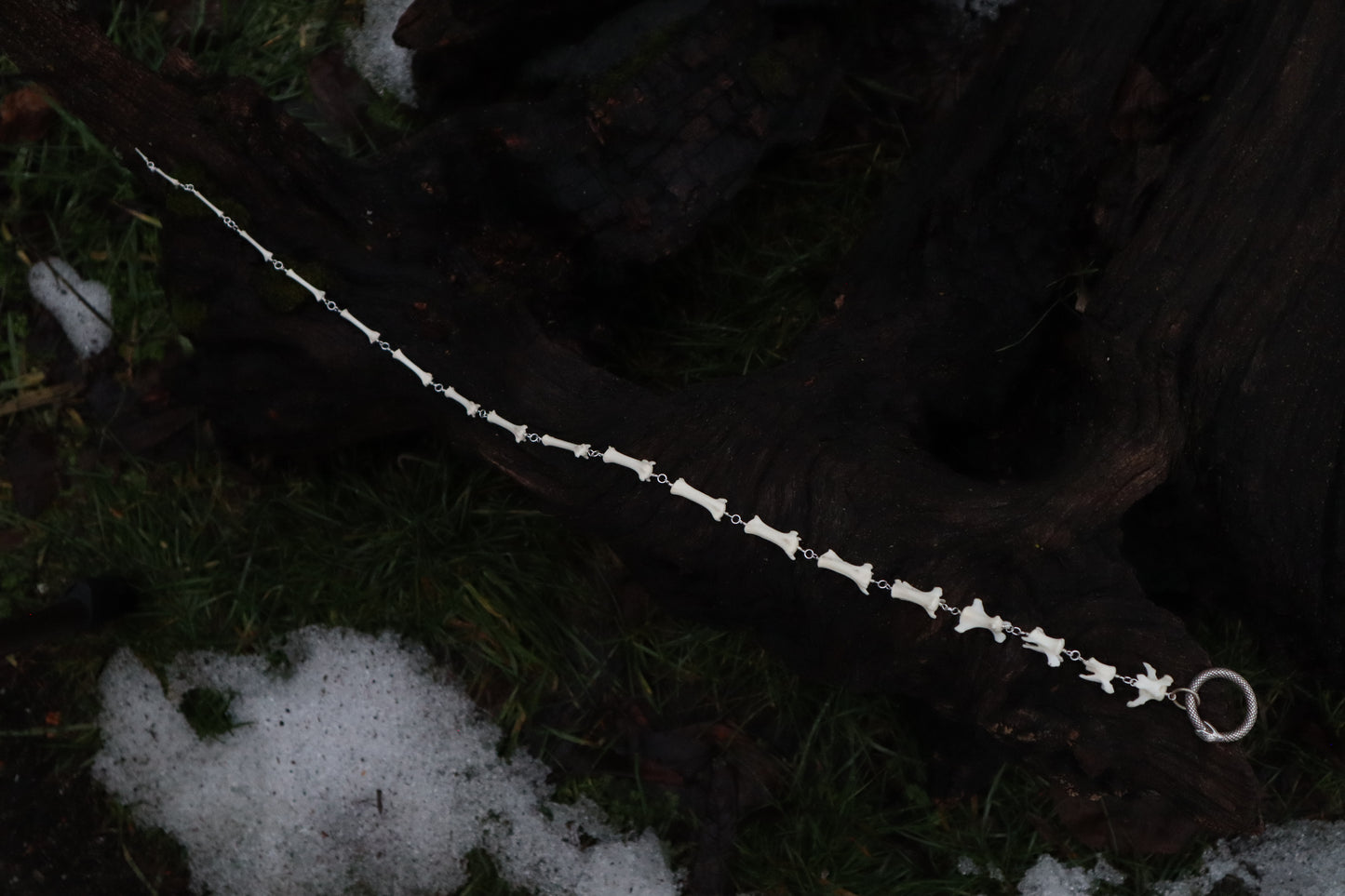 Fluid Red Fox Tail Articulation with Ouroboros Ring