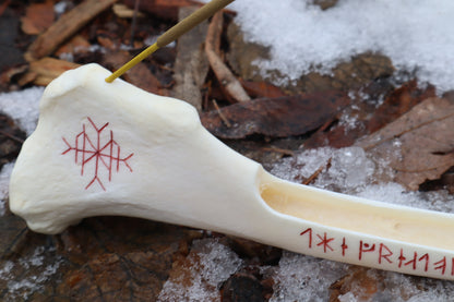 Gray Wolf Tibia Incense Burner