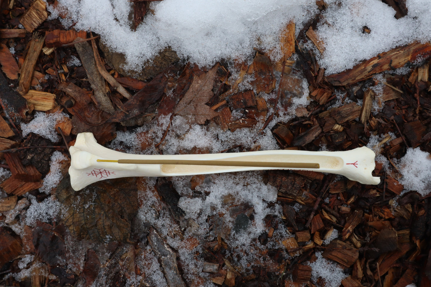 Gray Wolf Tibia Incense Burner