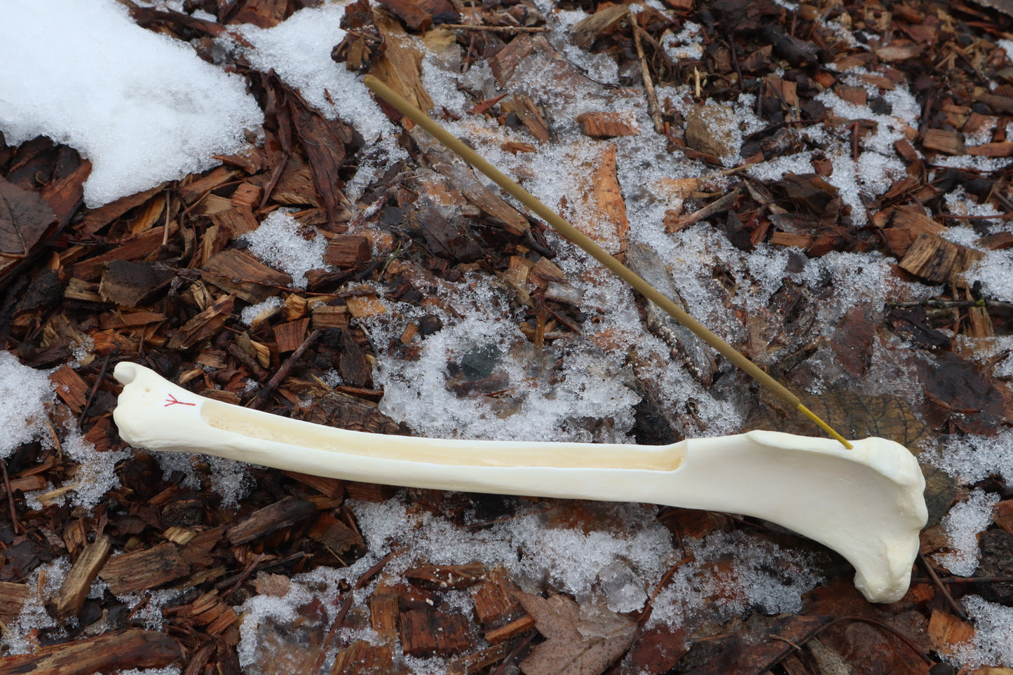 Gray Wolf Tibia Incense Burner