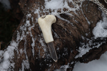 Red Fox Humerus Pendulum with Ouroboros Ring