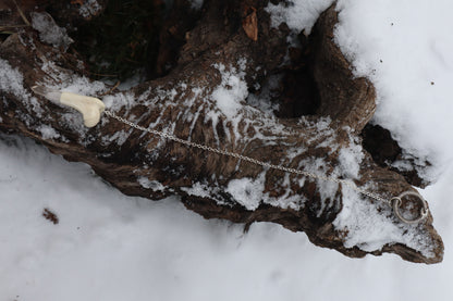 Red Fox Humerus Pendulum with Ouroboros Ring