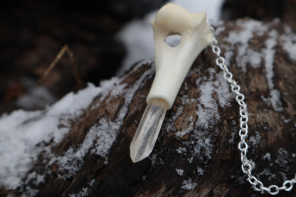 Red Fox Humerus Pendulum with Ouroboros Ring
