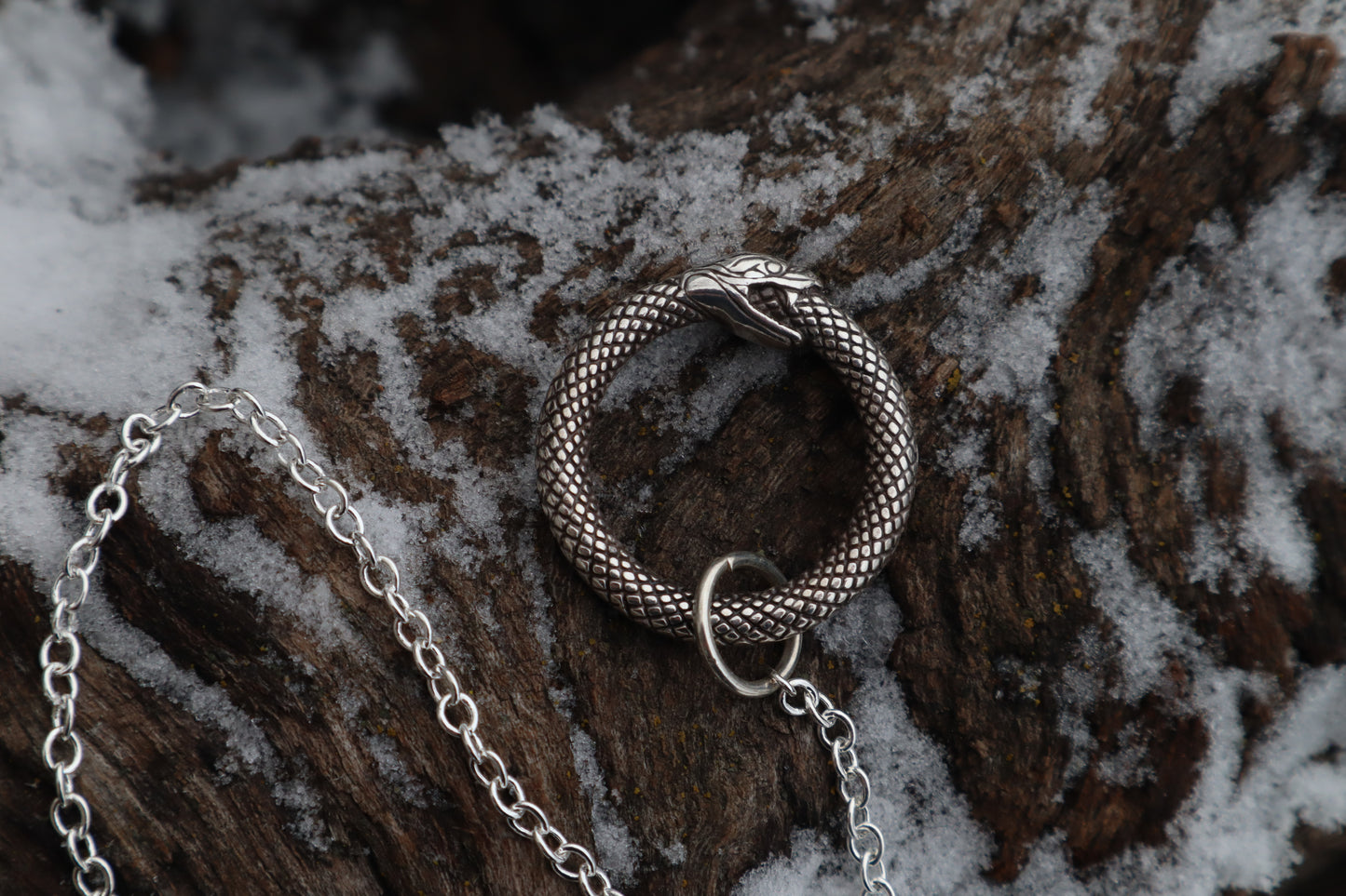 Red Fox Humerus Pendulum with Ouroboros Ring