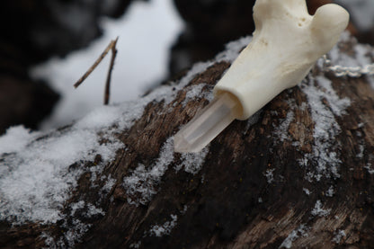 Red Fox Femur Pendulum with Ouroboros Ring