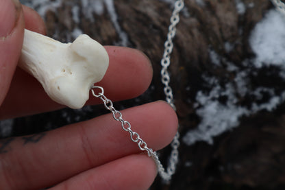Red Fox Femur Pendulum with Ouroboros Ring