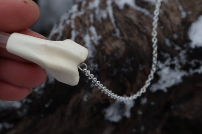Red Fox Femur Pendulum with Ouroboros Ring