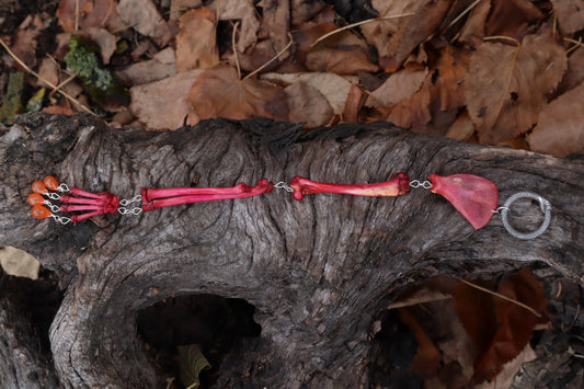 Naturally Stained Kitten Arm Fluid Articulation with Carnelian "Claws"