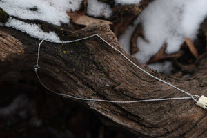 Fluid Striped Skunk Paw Articulation Necklace with Amethyst “Claws”