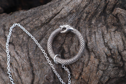 Domestic Cat Tibia Pendulum with Ouroboros Ring