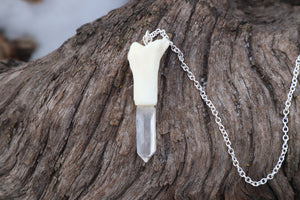 Domestic Cat Tibia Pendulum with Ouroboros Ring