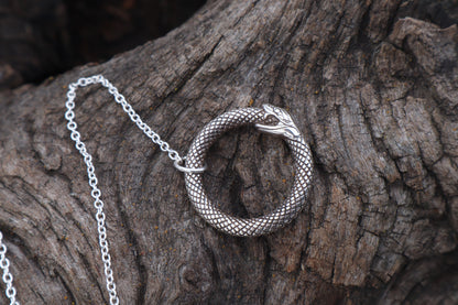 Domestic Cat Tibia Pendulum with Ouroboros Ring