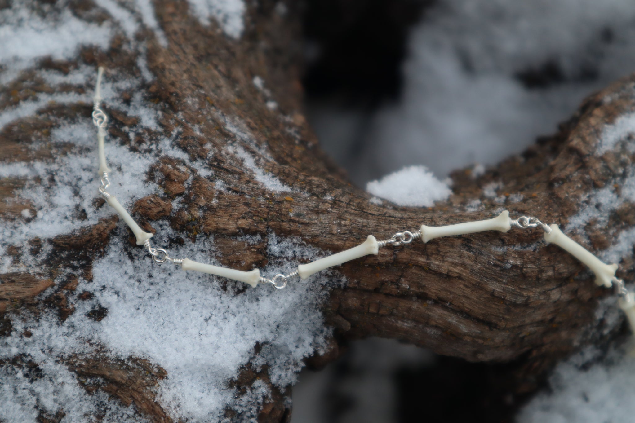 Fluid Pine Marten Tail Articulation with Ouroboros Ring