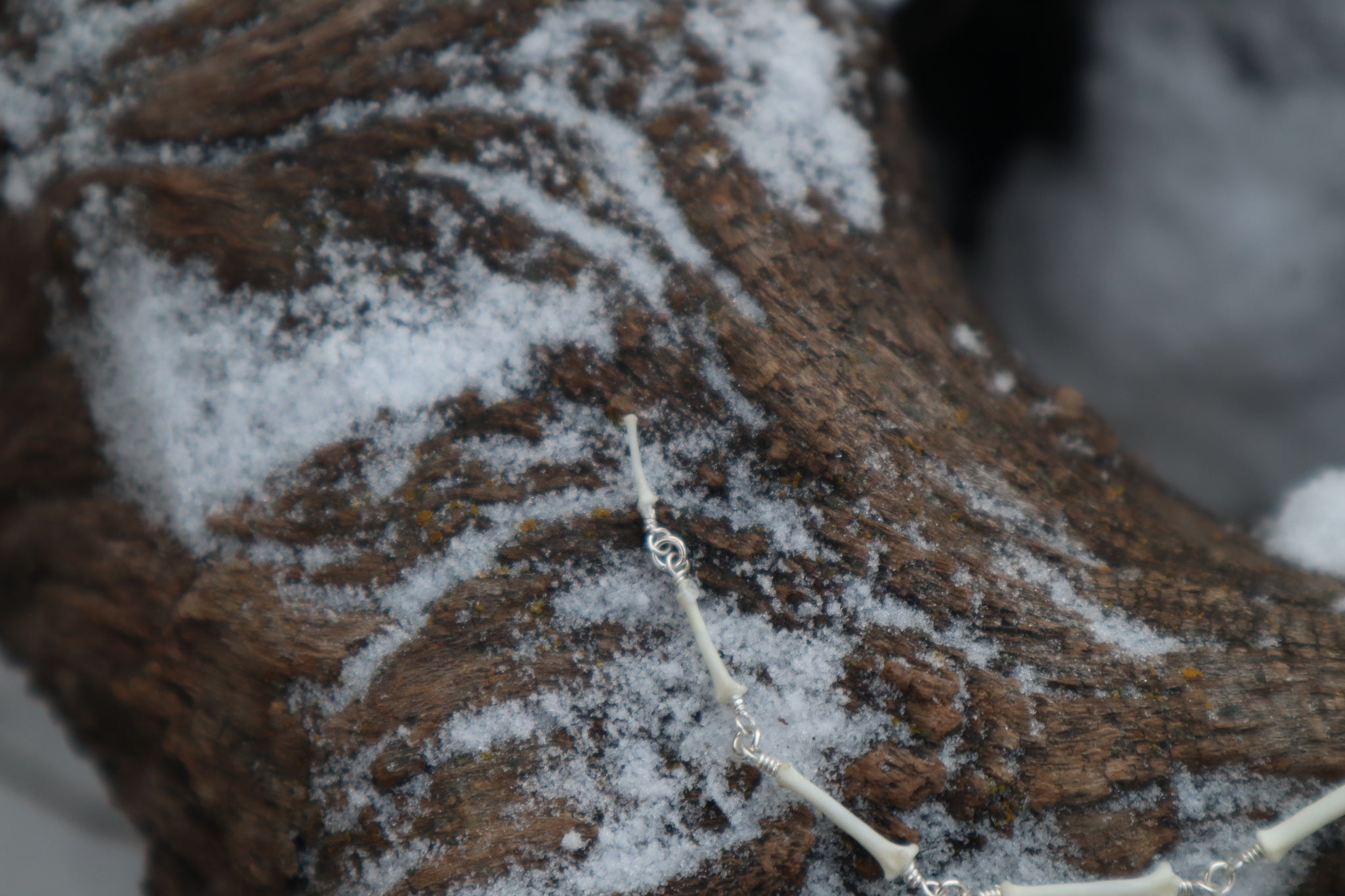 Fluid Pine Marten Tail Articulation with Ouroboros Ring