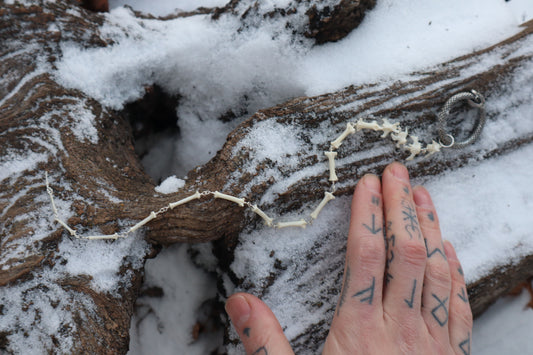 Fluid Pine Marten Tail Articulation with Ouroboros Ring