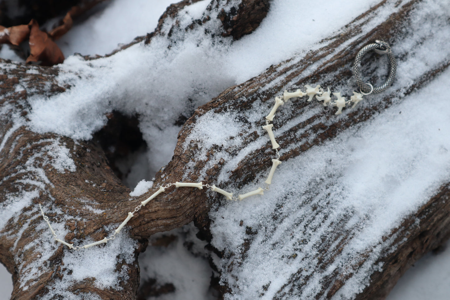 Fluid Pine Marten Tail Articulation with Ouroboros Ring