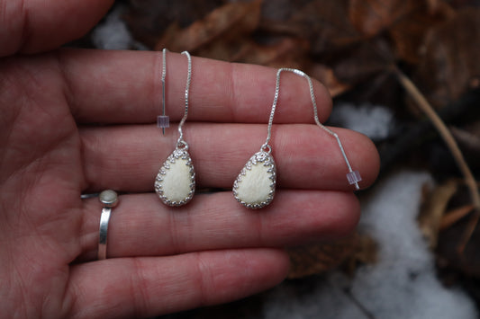 Bobcat Patella Earrings - .925 Silver