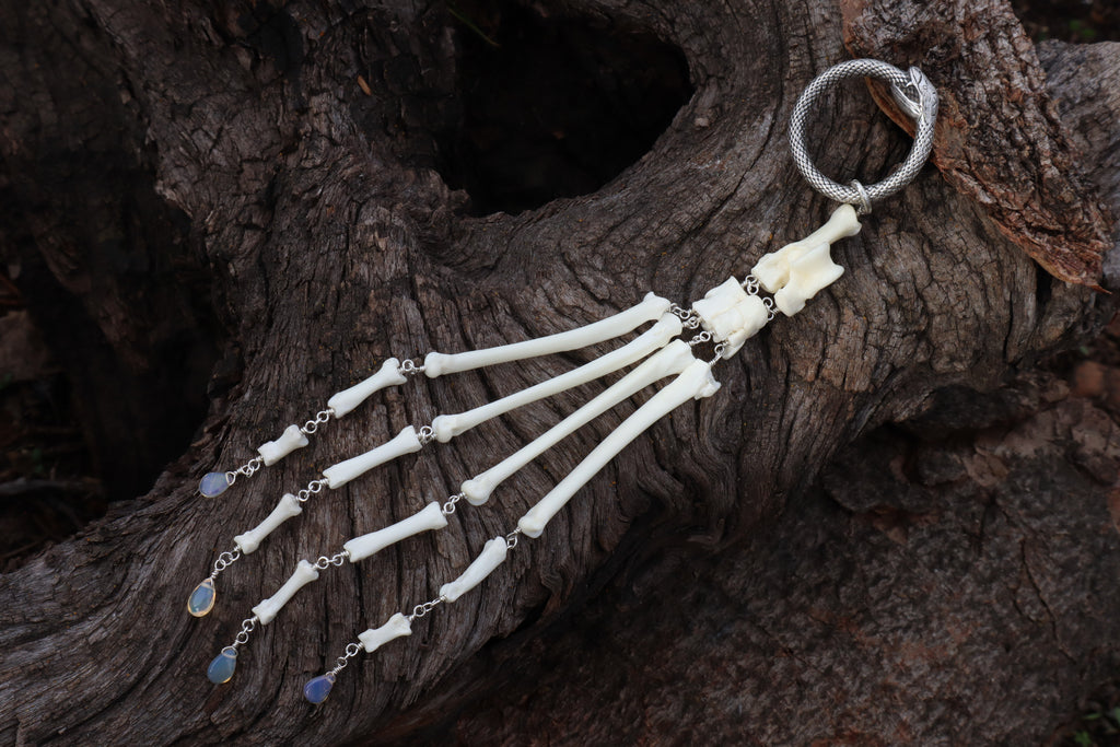 Fluid Red Fox Paw Articulation with Opal “Claws”