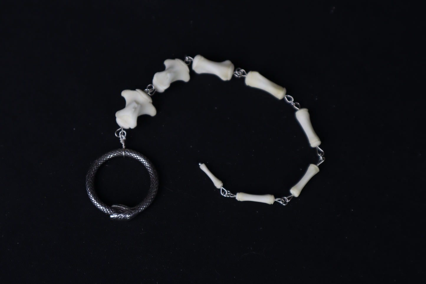 Whitetail Deer Tail Articulation with Ouroboros Ring