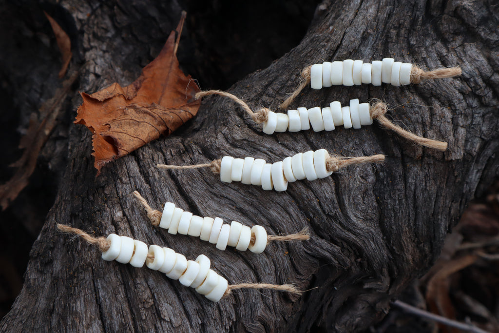 Gray Wolf Phalange Bone Beads