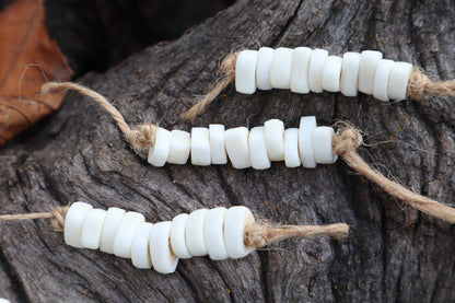 Gray Wolf Phalange Bone Beads