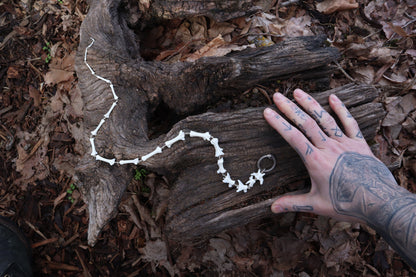 Fluid Red Fox Tail Articulation with Ouroboros Ring