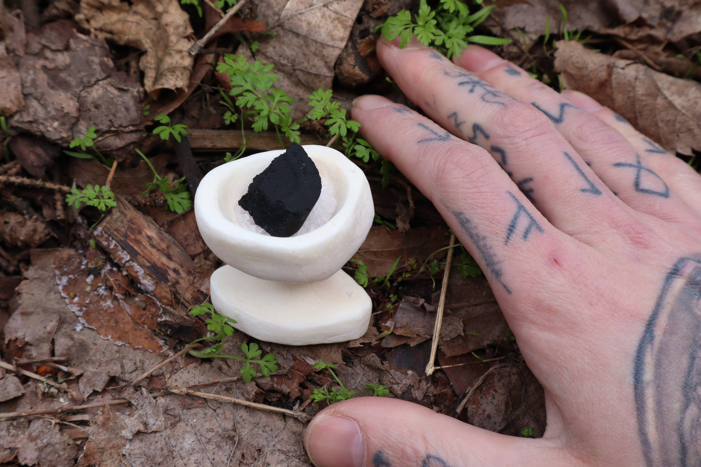 Elk Bone Offering Tools - Chalice and Spoon