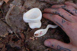 Elk Bone Offering Tools - Chalice and Spoon